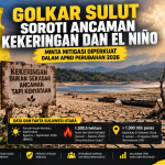 Golkar Sulut Pasang Alarm Kekeringan: Mitigasi Jangan Menunggu Bencana Terjadi